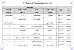 برنامه امتحانات پایان ترم نیمسال دوم سال تحصیلی 94