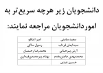 دانشجویان زیر هرچه سریع‌تر به اموردانشجویان مراجعه