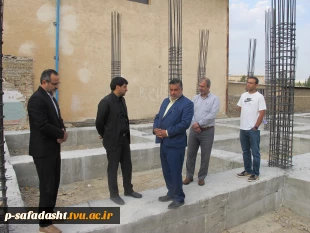 گزارش بازدید بخشدار و شهردار صفادشت از پروژه احداث خوابگاه دانشجویی آموزشکده تربیت بدنی امام علی (ع) صفادشت 2