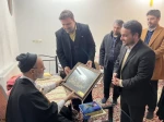 عیادت دکتر خسرویان از آیت‌الله اعرافی، مدیر حوزه‌های علمیه کشور در بیت ایشان و گفت‌وگو پیرامون سیاست‌های تحولی دانشگاه
 2