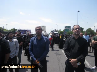 حضور رئیس و کارکنان آموزشکده تربیت بدنی صفادشت در مراسم تشییع و وداع شهدای خدمت 3