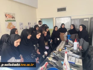 بازدید دانشجویان دانشکده فنی شریعتی از کارگاه‌ها و آزمایشگاه‌های دانشکده ملی مهارت صفادشت (کشاورزی _ تربیت بدنی) به مناسبت هفته جهانی کارآفرینی 2