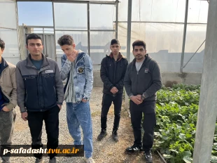 بازدید علمی دانشجویان درس ماشین ها و تجهیزات باغبانی استاد نسیم حبیبی از گلخانه آقای دهقان 2