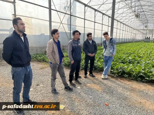 بازدید علمی دانشجویان درس ماشین ها و تجهیزات باغبانی استاد نسیم حبیبی از گلخانه آقای دهقان 4