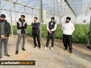 بازدید علمی دانشجویان درس ماشین ها و تجهیزات باغبانی استاد نسیم حبیبی از گلخانه آقای دهقان 5
