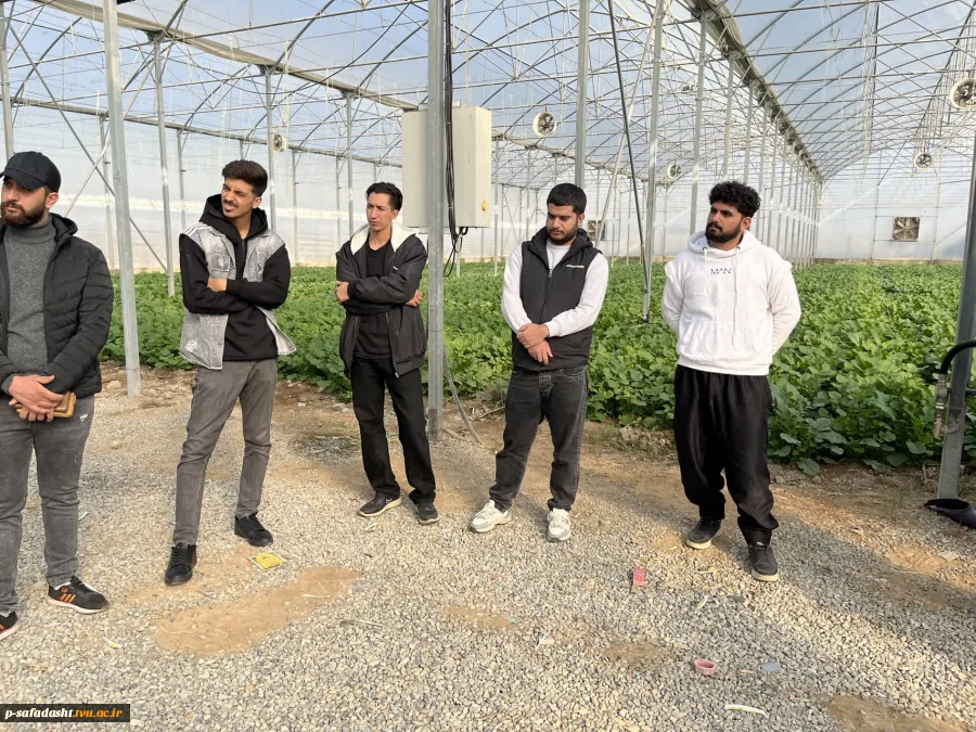 بازدید علمی دانشجویان درس ماشین ها و تجهیزات باغبانی استاد نسیم حبیبی از گلخانه آقای دهقان 5